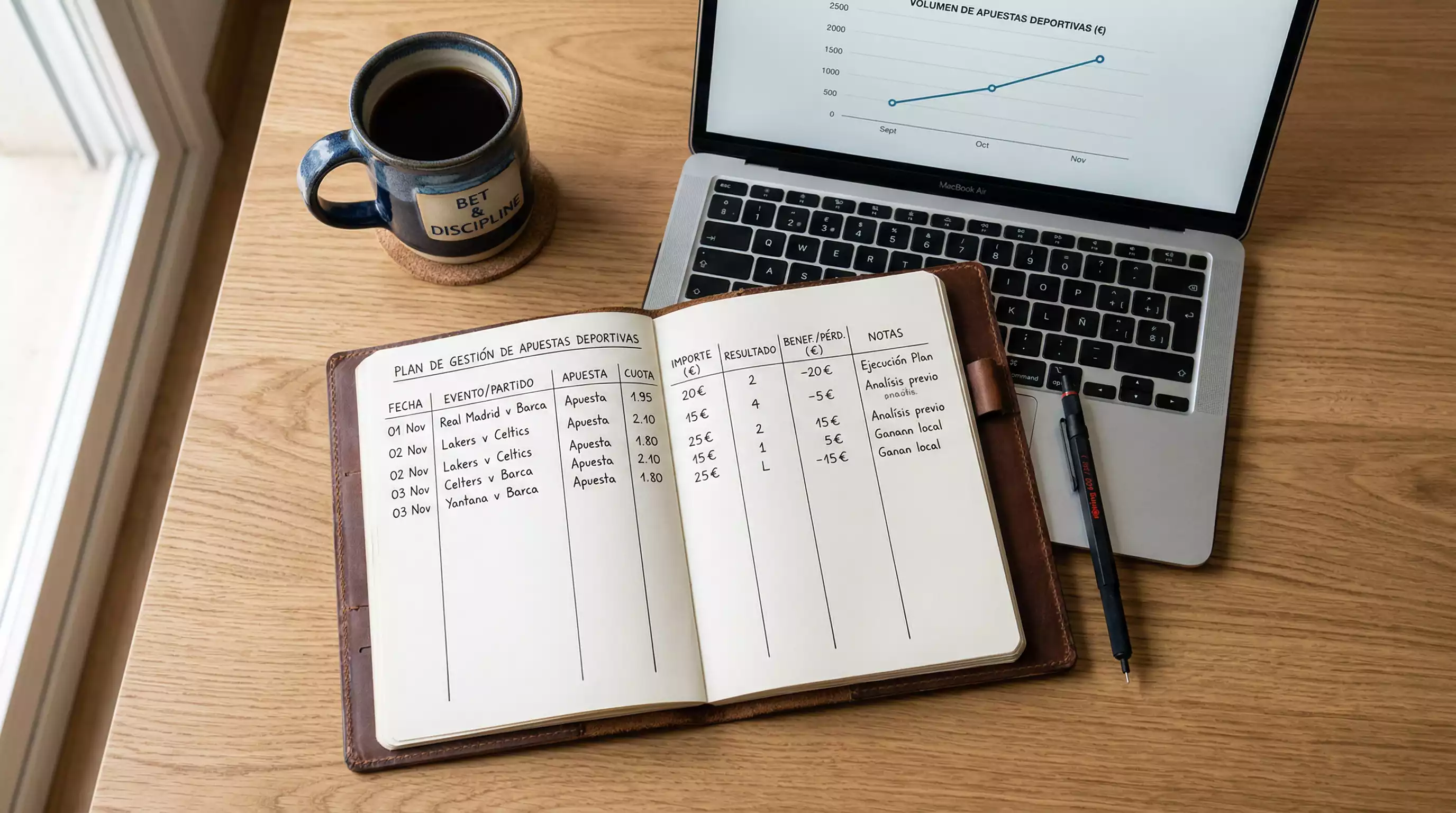 Banca management en apuestas MMA - persona planificando su gestion de apuestas UFC